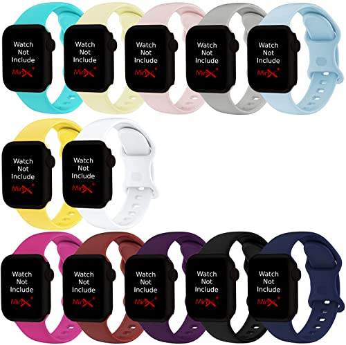 Image of MINX Smart Watch Strap Compatible for Apple Watch Band 38mm / 40mm / 41mm / 42mm / 44mm / 45mm / 49mm Series 8 /7 / 6 /5 / 4 /3 / 2 /1 SE Soft Silicone (Combo Packs)