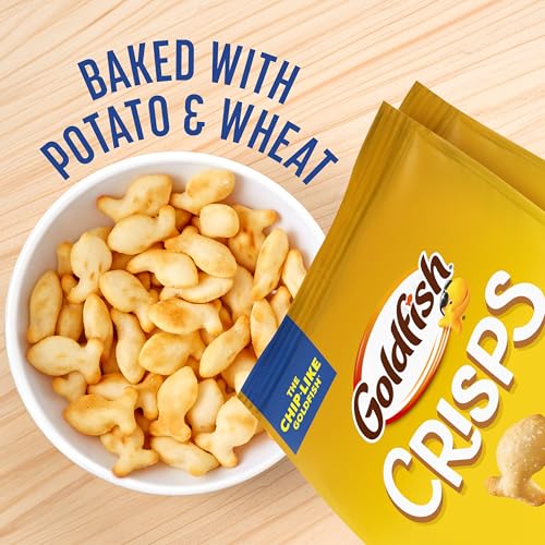 Goldfish Crisps Salt & Vinegar Baked Chip Crackers, 4.8 Oz Bag - image 5