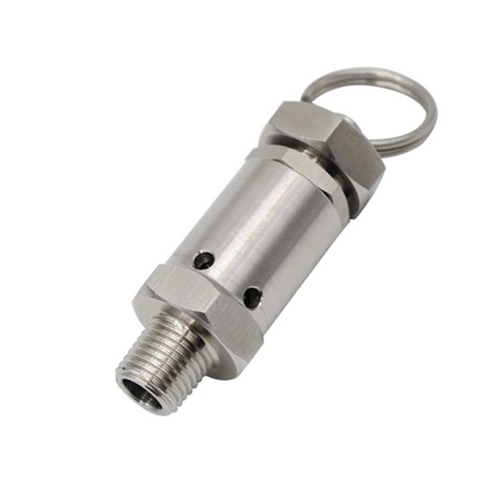 304 Stainless Steel Pressure Relief Safety Valve, 1/4" & 1/2" NPT Pipe Fittings 0.5-10 Bar for Air Compressor(Bspt 0.25inch,0.5 Bar)