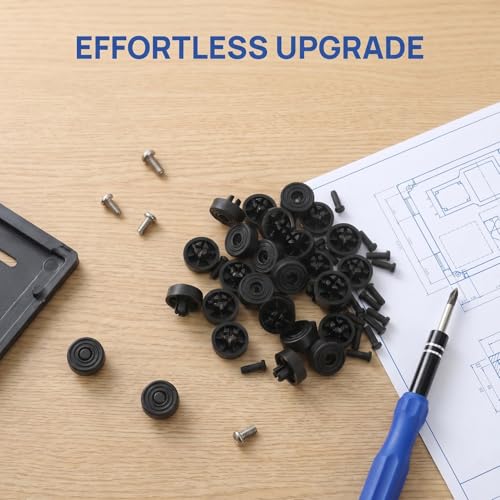 25-Pack Pies de Reemplazo para Gabinete de PC Tapones Anti-Vibración y Antideslizantes 0.33 x 0.49 x 0.33 pulg miniatura 6