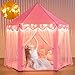 Moncoland Princess Castle Girls Play Tent Toy Kids Large Fairy Playhouse Gift for Children Toddlers Indoor and Outdoor Games with Star Lights(Pink)
