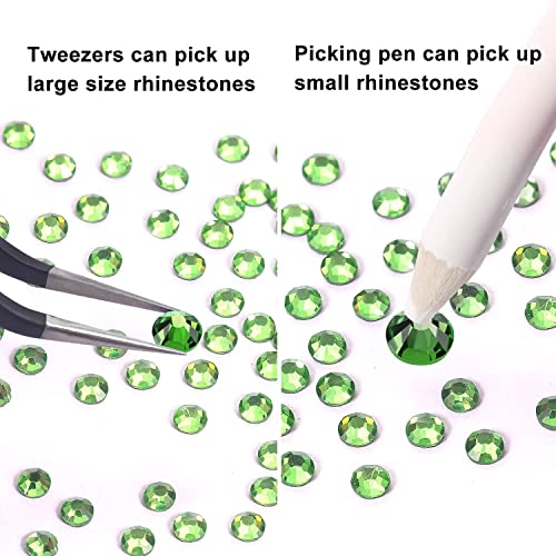 Image of Hotfix Rhinestones Bulk, 14400PCS Light Green Hot Fix Rhinestones for Clothes DIY Decoration Crafts, Light Green, SS10, 2.7-2.9mm