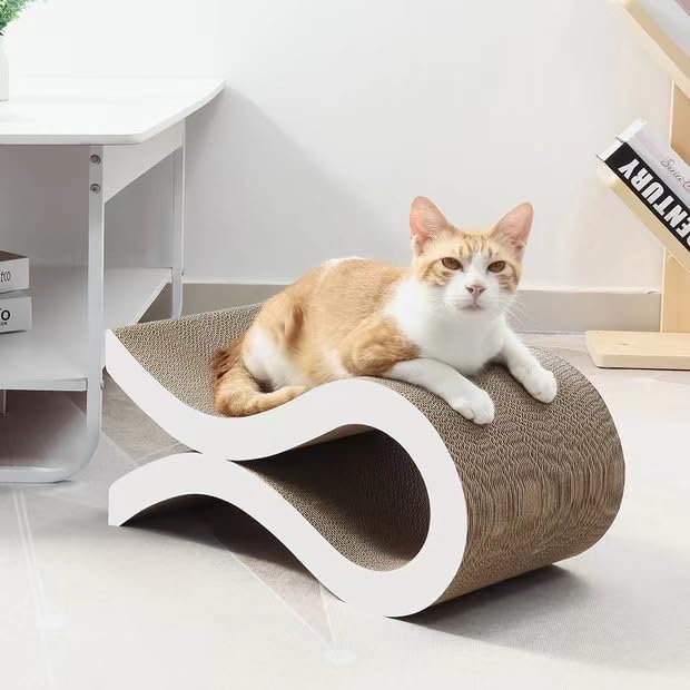 sunframe 猫用爪とぎ, 段ボール製, 魚型デザイン, 組み立て不要, 耐久性キャットハウス ストレス解消 鱼