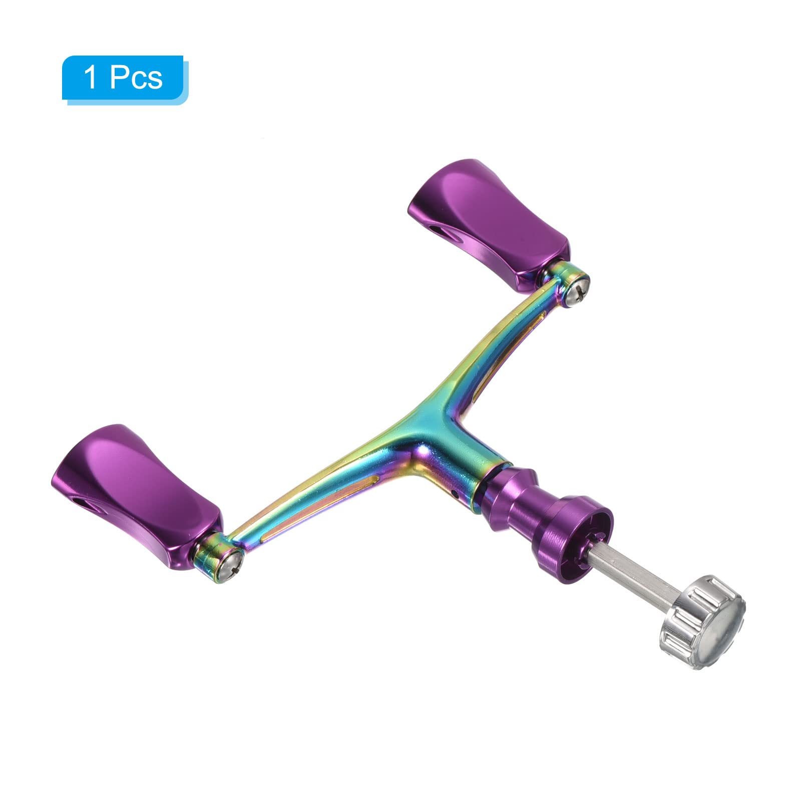 PATIKIL Pesca Carrete Mango Reemplazo, Aluminio Potencia Mango Doble Perilla Agarre para Balancín Brazo Accesorio, Colorido