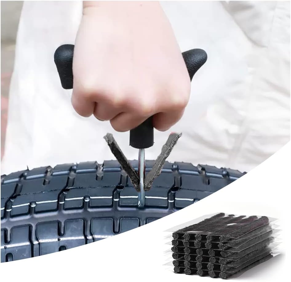 30PCS 4" Quick Cold Repair Tire Plugs,Black Tire Repair Plugs with Super Strong