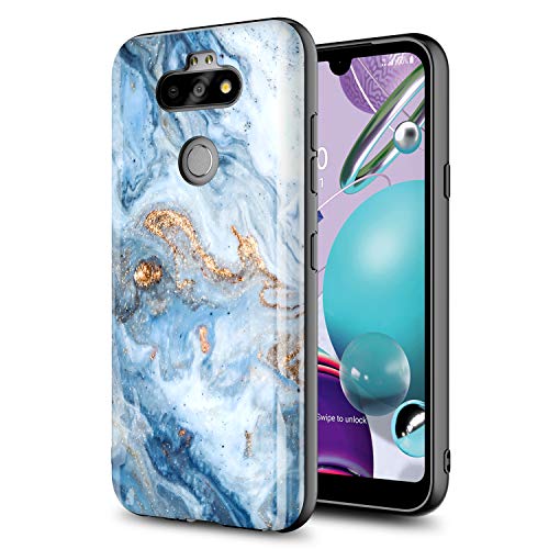 GORGCASE Phone CASE for LG Aristo 5,Aristo 5 Plus,Fortune 3,Phoenix 5,Risio 4,K8X,K31,LG Tribute Monarch, Slim Anti-Scratch Hybrid PC TPU Armor Cute Man Girls Women Drop Protective Cover Blue Marble