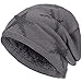 Compagno Beanie Gorro de invierno modelo de estrella de punto cesta con suave interior, Color:Gris Negro