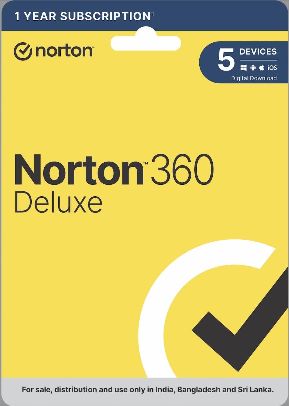 Norton 360 Deluxe | 5 User 1 Year | Total Security for PC, Mac, Android or iOS | Also Includes Password Manager | 70GB PC Cloud Back Up | SafeCam for PC | Product Key | No CD (B0CNDH1CGL) Amazon Price History, Amazon Price Tracker