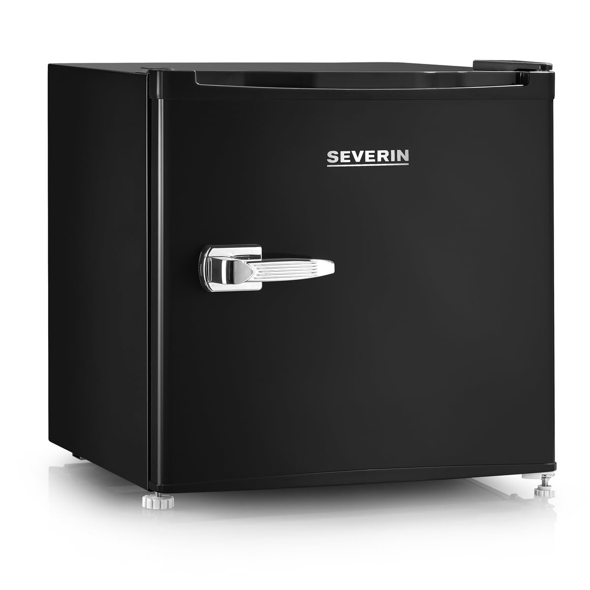 SEVERIN Mini frigorífico y congelador retro, nevera pequeña o mini congelador con regulación flexible de la temperatura, ideal para espacios pequeños, 31 litros, negro, GB 8880