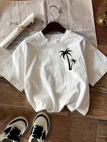 Image of RoseSeek Women's Hawaiian Shirts Tropical Graphic Tees Crewneck Short Sleeve Vacation Summer T Shirt