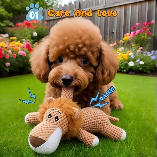 Juguete de peluche interactivo para perros pequeño y mediano miniatura 6