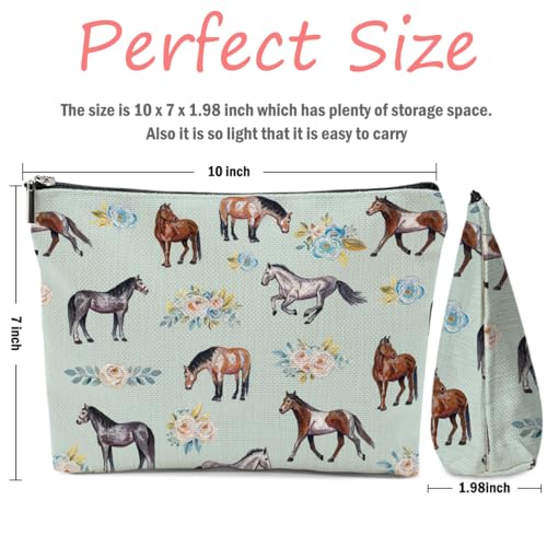 Horse Gifts Makeup Bag Cosmetic Bag Travel Pouch, Animal Lovers Gifts for Horse Lovers Women Girls Daughter Sisters Coworker Best Friend Friendship Graduation Birthday2