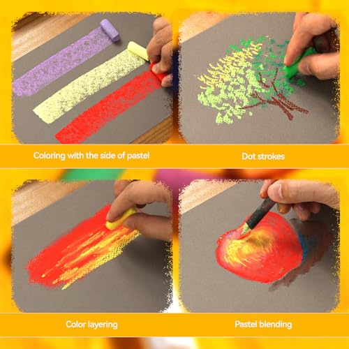 Paul Rubens Pastéis macios, 48 cores vibrantes pastéis de giz, pigmentos finos, traços suaves, pasté