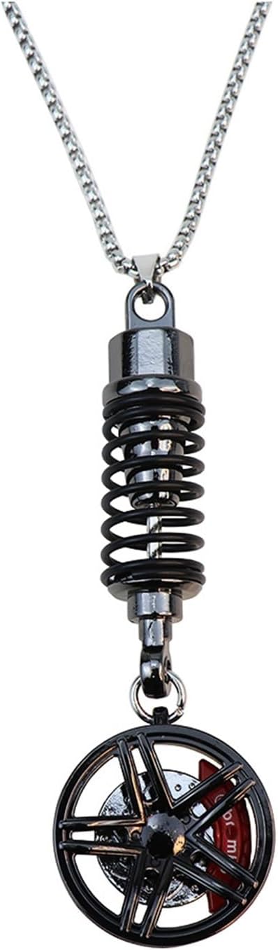 Car wheel hub shock absorber pendant car wheel hub metal pendant cool car theme pendant tire wheel hub decoration car interior rearview mirror pendant car pendant pendant interior car mirror decoratio