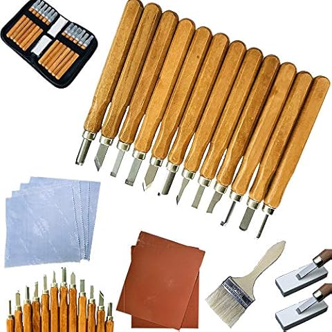 Wood Whittling Kit Wood Carving Knife Set for Adults and Kids Beginners, Wood Carving Kit Set Hand Carving Tool Set for Widdling Kit 21Pcs Fycooler DIY Wood Carving Tools Woodworking Cover