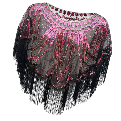 Cape de soirée vintage avec paillettes pour briller aux fêtes à thème