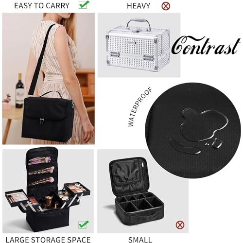 کیف آرایش ۴ طبقه Exrp مدل GAG-44 مشکی 4