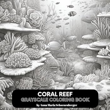 Paperback CORAL REEF Grayscale Coloring Book