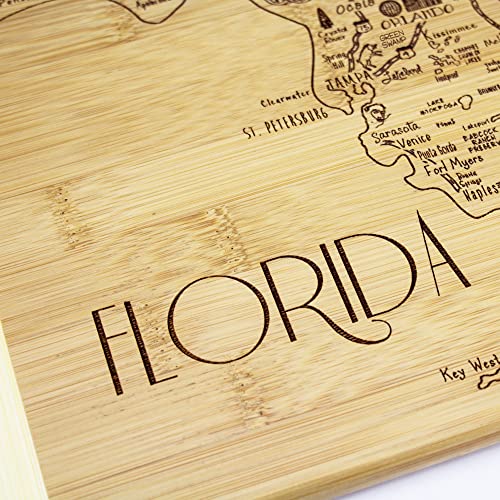 Totally Bamboo A Slice Of Life Florida State Serving And Cutting Board, 11" X 8.75" #TOP2