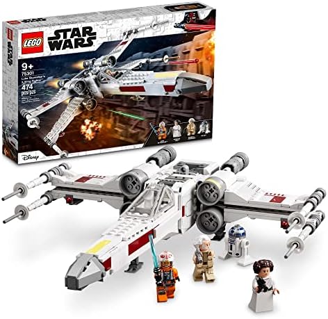 LEGO Star Wars Luke Skywalker's X-Wing Fighter 75301 Building Toy, Gifts for Kids, Boys & Girls with Princess Leia Minifigure and R2-D2 Droid Figure