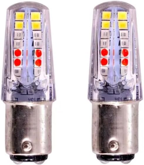 A4S AUTO Running Led Bulb Brake Light, Reversing Light, Tail Light, Parking Light, Indicator Light, Side Marker LED for (Universal For Bike, Pack of 2) (Muliticolor)