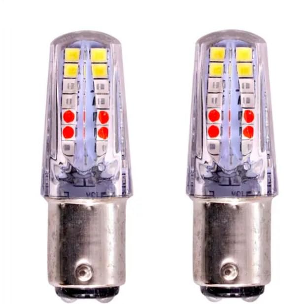 A4S AUTO Running Led Bulb Brake Light, Reversing Light, Tail Light, Parking Light, Indicator Light, Side Marker LED for (Universal For Bike, Pack of 2) (Muliticolor)