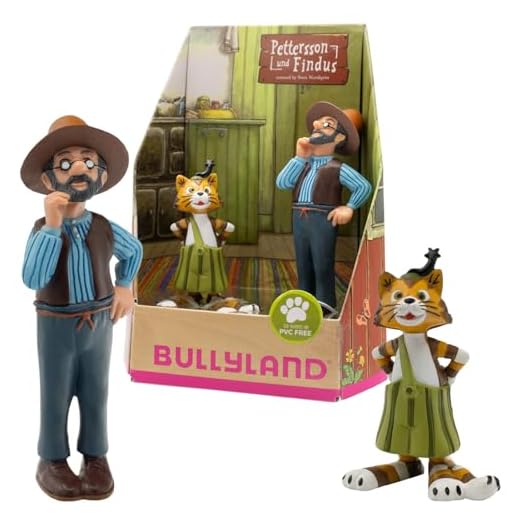 Bullyland 46005 - Spielfiguren Set Pettersson und Findus, detailgetreu, ideal als kleines Geschenk für Kinder ab 3 Jahren