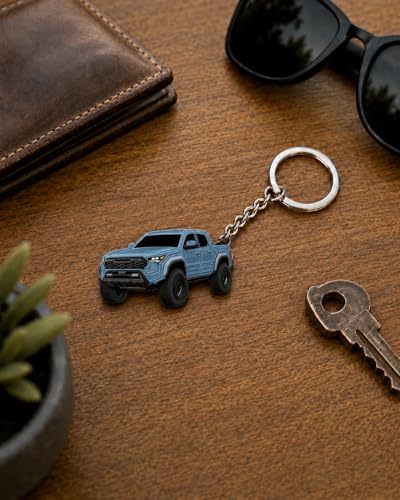 Image of Tacoma Keychain 2026 Tacoma Accessories 2016-2025 mods 4th Gen Cool Key Chain Fob Cover Toy Gift Truck