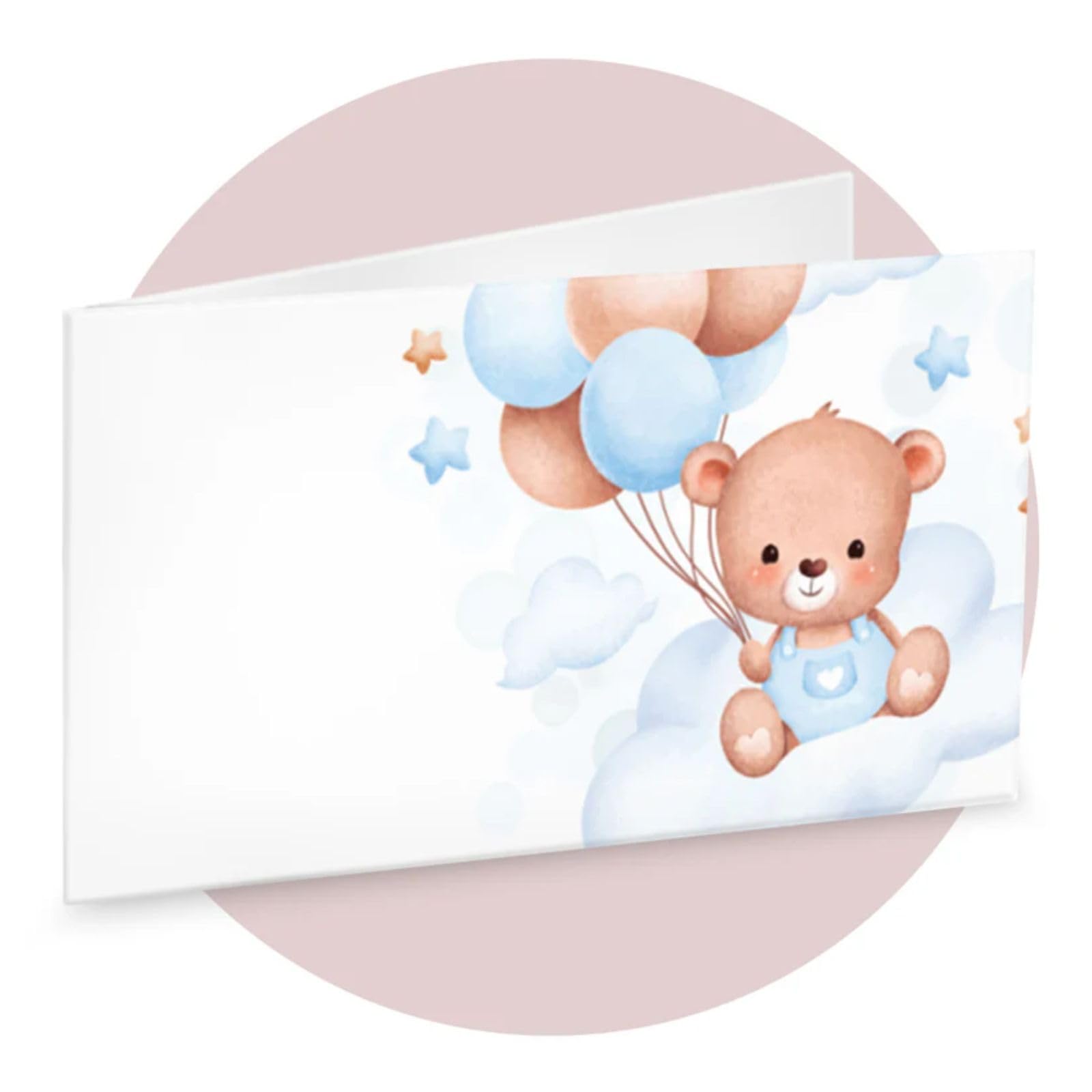 SUPER PROMOZIONE 50 BigliettiniPERSONALIZZATI CON STAMPA NOME E DATA x Bomboniera nascita, Battesimo CELESTE BIMBO (B096
