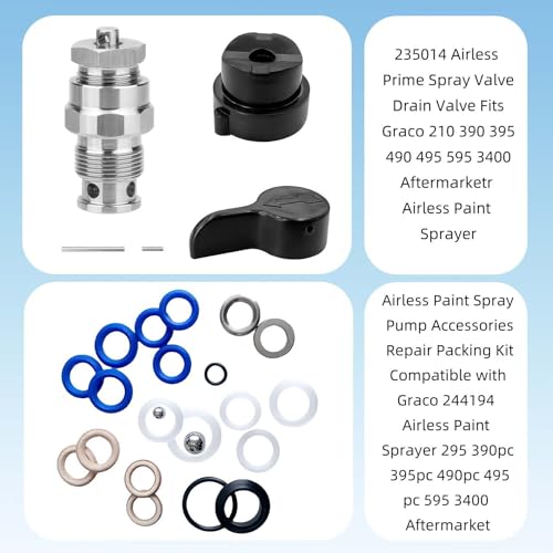 Image of 235014 Prime Spray Valve Drain Valve and 244194 Pump Repair Packing Kit