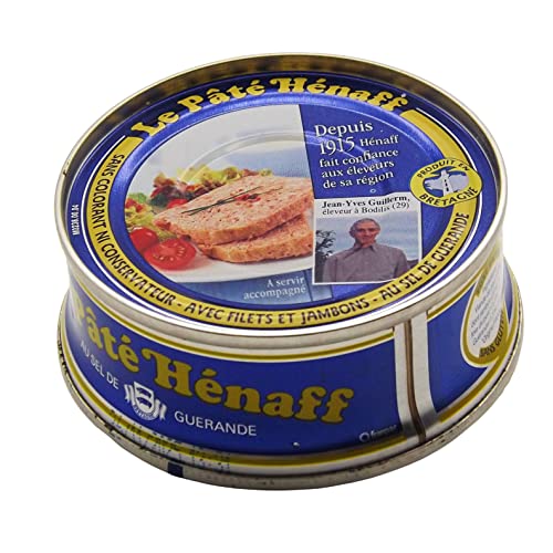 Henaff - Paté de cerdo con jamón, sin gluten, sin colorantes, sin nitritos, 3 x 78 g