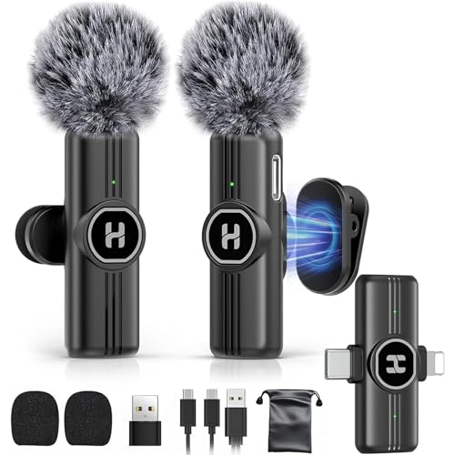 Wireless Lavalier Microphone for iPhone, Android...