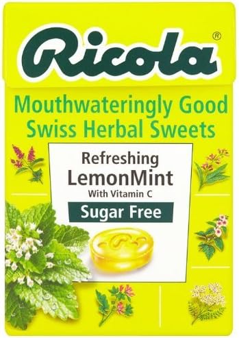 Ricola Lemon Mint Sugar Free Box 45g (Pack of 3)