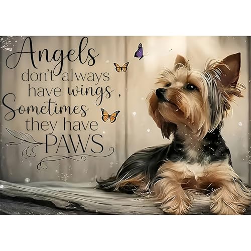 LMBADA Diamond Painting Kit 5D Dog Diamond Art Painting Kits for Adults Round Full Drill Animal Dog DIY Dot Crafts Home Wall Decor Gift 16x12 Inch
