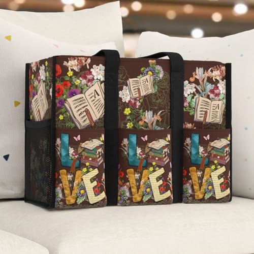 Bolso tote impermeable con múltiples bolsillos y cremallera de 84hoods, regalo para mujeres amantes de los libros y bibliotecarias miniatura 3