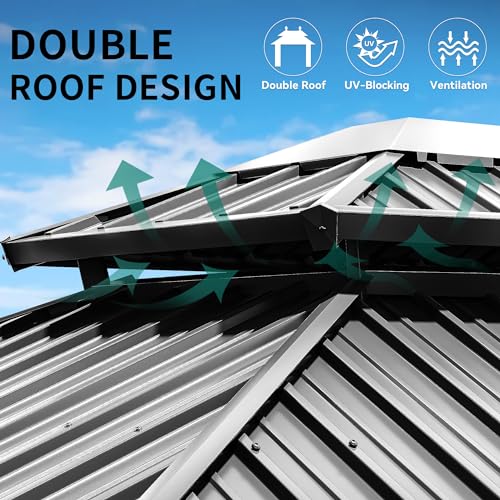 Yitahome MAYIHS8VW9 10X12Ft Gazebo Double Roof Hardtop thumb #2