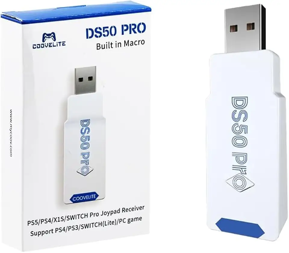 Adaptador Coov Elite Ds50 Pro Bluetooth P/ Ps4 Ps5 Switch Pc