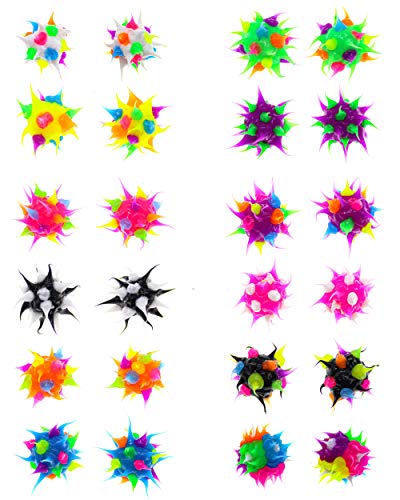 12 PCS Dangle Earrings for Girls, Small Spiky Ball Earrings Set for Little Girls, UV Glow Silicone Earrings for Kids, Girls Hypoallergenic Dangle Earrings, Cute Girl Fashion Jewelry Earrings