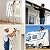 Telescoping Ladder 16.5 FT A Frame, Extension Multi-Purpose with Balance Bar Heavy Duty 330 lbs Max Capacity for Home and Outdoor Work, Silver