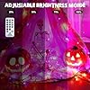 Auting Halloween lichtsnoer, 25 m, 200 leds, paars, oranje, lichtsnoer met afstandsbediening en timer, 8 modi, waterdicht, Halloween-decoratie voor buiten, binnen en tuin #3