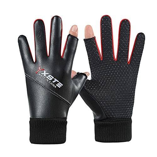 Winter Touchscreen Handschuhe für Damen und Herren, wasserdichte Handschuhe zum Laufen, Radfahren, A039-rot, Einheitsgröße Cover