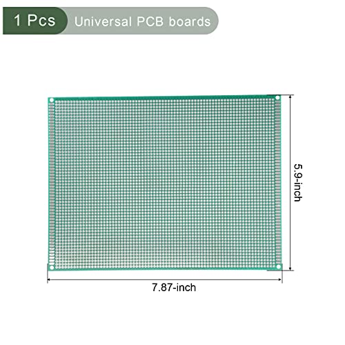YOKIVE Single Sided Universal Printed Circuit Board, FR-4 PCB Tinned Board, Good for DIY Soldering Electronic Projects (Green - Image 2