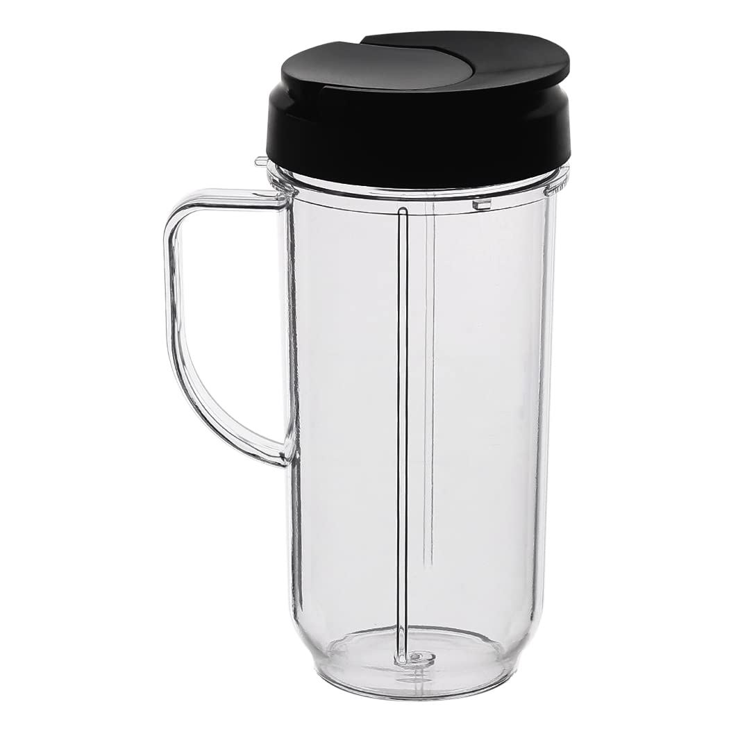 Joyparts Replacement Parts 22oz Tall Mug cup with Flip Top To-go Lid ?Compatible with Magic Bullet 250W MB1001 Blender Juicer