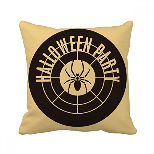 Oreiller araignée noire Halloween carré multicolor dimensions 40x40cm