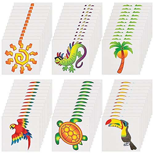 Fun express tropical tattoos (6 dozen) - bulk