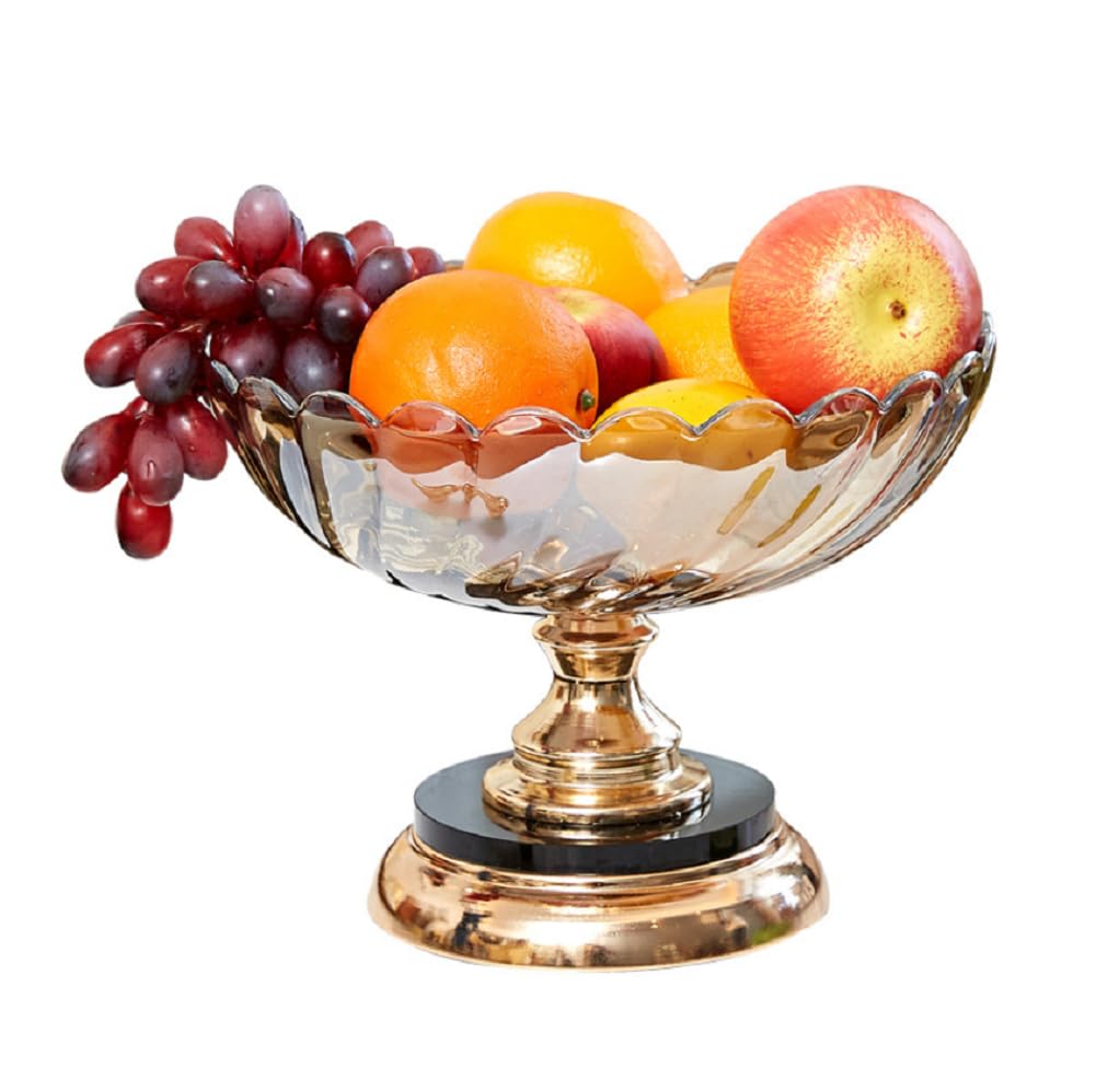 JUNYFFF Verre Cristal Corbeille À Fruits, Table Grande Porte