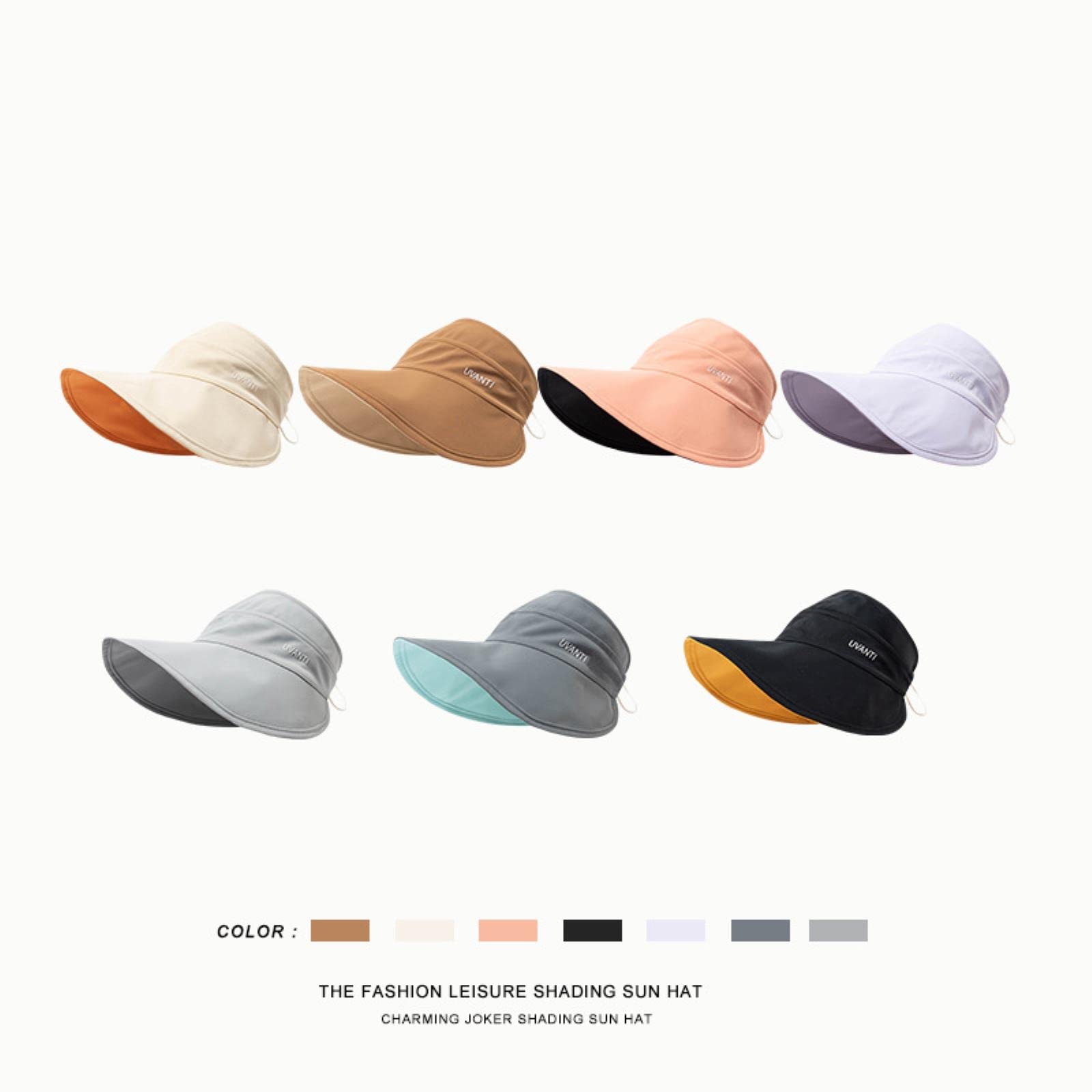 Chapeaux de Soleil Chapeaux De Pare-Soleil Chapeaux Femmes Grandes Boucles De Plage De La Protection UV