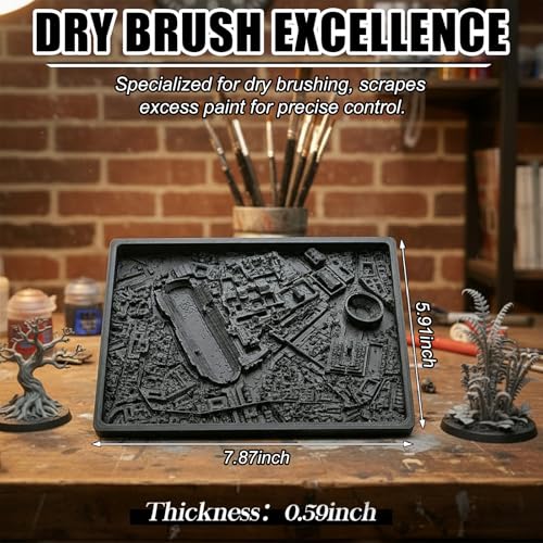 Image of Fuyoooo Dry Brush Palette for Miniature Painting,Urban Textures