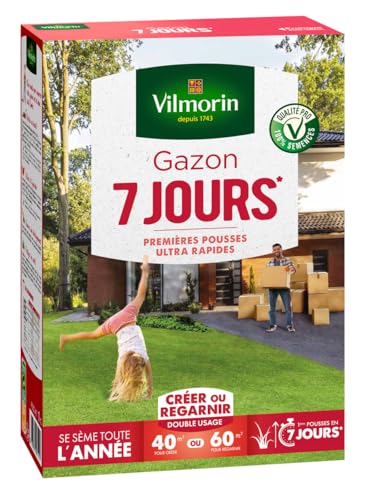 Vilmorin 4460714 Gazon 7 Jours, Vert, 1 kg