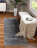 Photo Gallery unique loom oasis collection - tappeto moderno a pelo alto e basso, a righe, motivo astratto, 2 0 x 12 0 corridore, grigio/avorio) Photo Gallery unique loom oasis collection - tappeto moderno a pelo alto e basso, a righe, motivo astratto, 2 0 x 12 0 corridore, grigio/avorio)